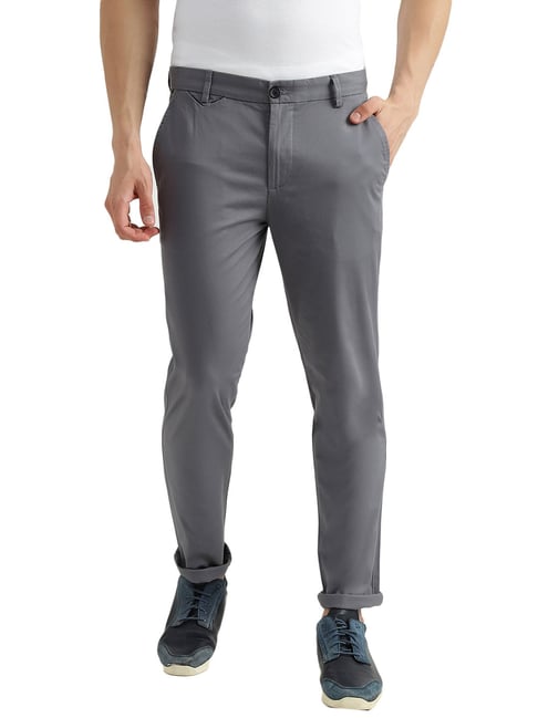Buy UNITED COLORS OF BENETTON Solid Polyester Viscose Slim Fit Mens Casual  Trousers  Shoppers Stop