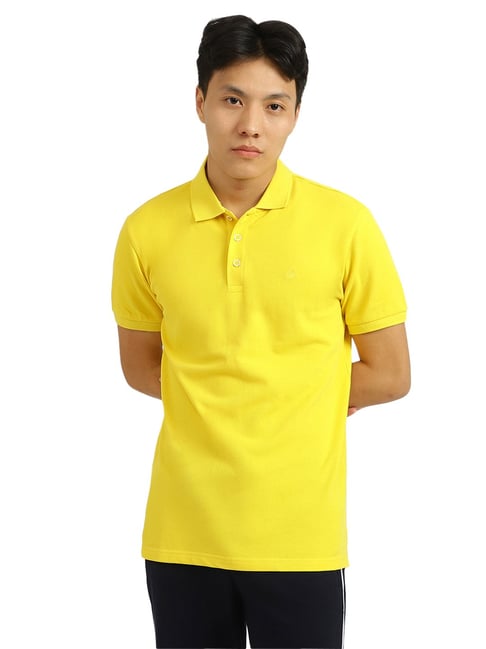 United Colors of Benetton Yellow Regular Fit Polo T-Shirt