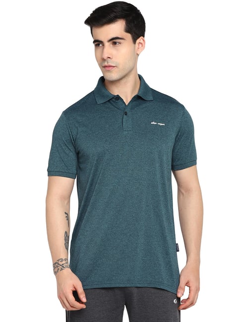 Allen cooper Teal Regular fit Polo T-Shirt-picture-27