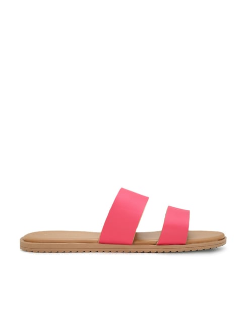 Buy ARIA NICA Girls PU Flap Pink Slip-on Sandals | Shoppers Stop