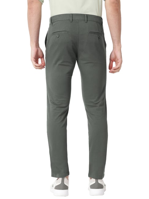 Buy BASICS Tapered Fit Silver Lining Stretch Trousers online