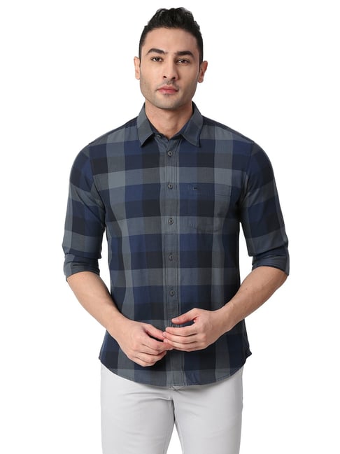 Check Shirt for Men - Blue Check Shirt Mens - Buy Now