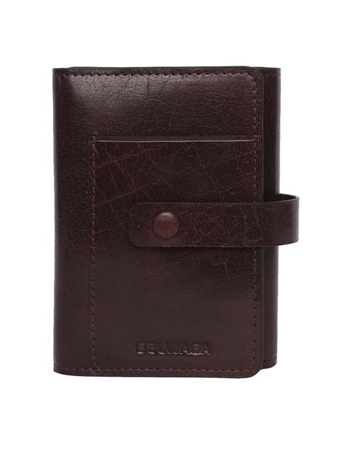 Buy BELWABA Brown Solid Tri-Fold Wallet for Women Online At Best Price @  Tata CLiQ