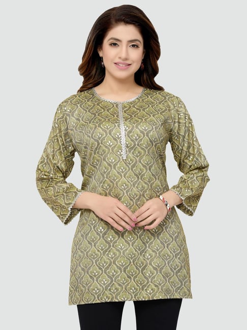 Saree Swarg Green Printed Straight Kurti-picture-26