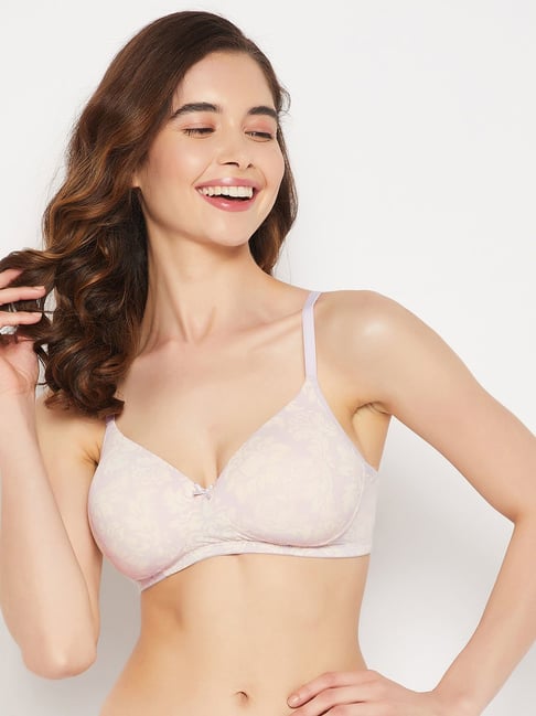 Buy Clovia Padded Non Wired Medium Coverage T-Shirt Bra - Purple