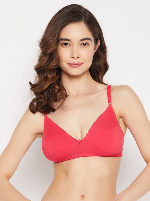 Buy Clovia Dark Pink Full Coverage Non-Wired Bra for Women's Online @ Tata  CLiQ