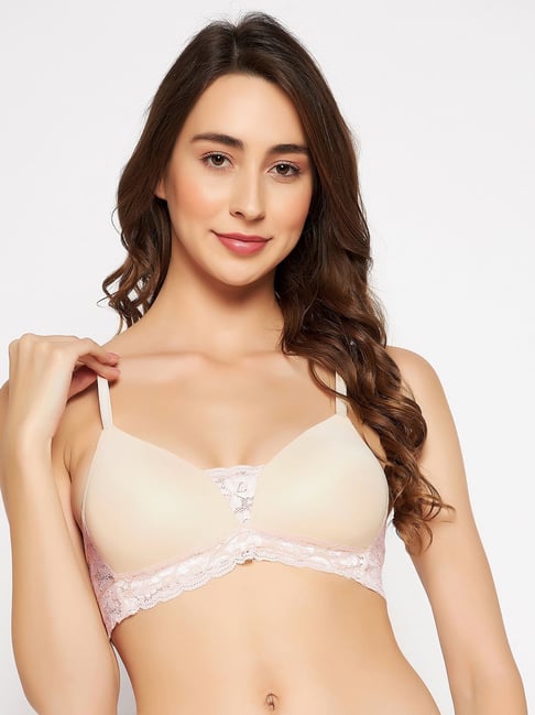 Buy Clovia Red Lace Half Coverage Padded Under-Wired Bralette Bra for  Women's Online @ Tata CLiQ