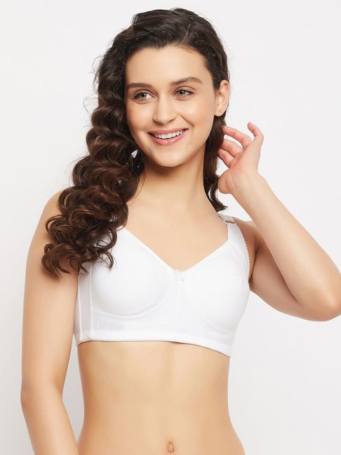 Buy Clovia White Cotton Full Coverage Non-Wired Bra for Women's Online @  Tata CLiQ