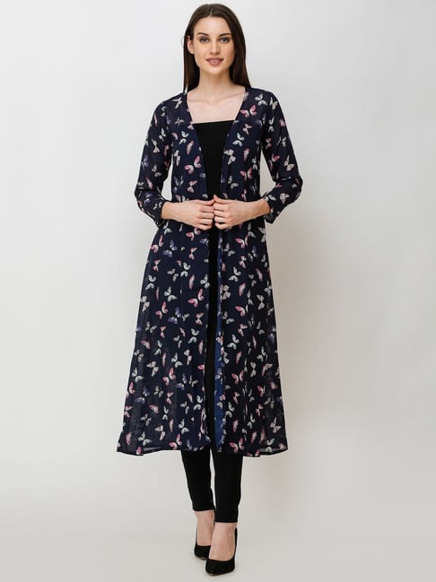 Cation Navy Printed Shrug-picture-39