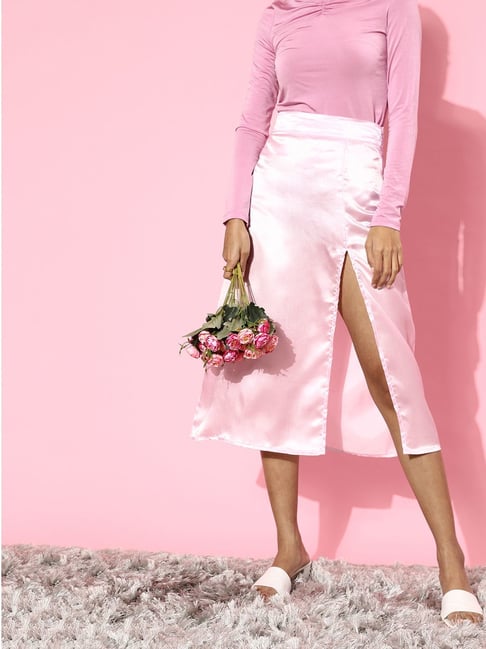 Pink a outlet line midi skirt