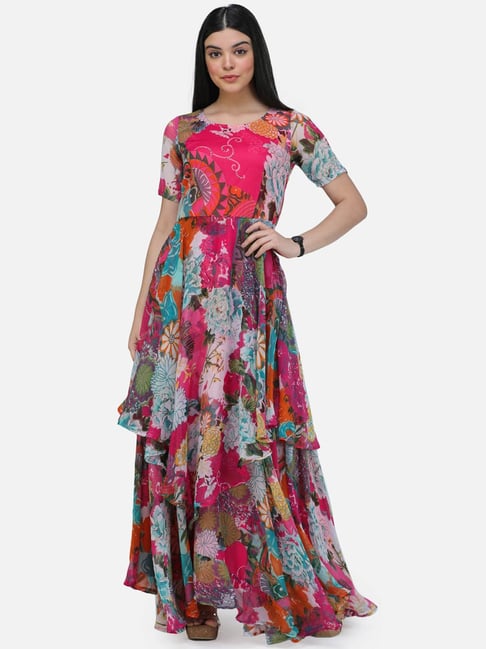 Cation Multicolored Floral Print Maxi Dress-picture-27
