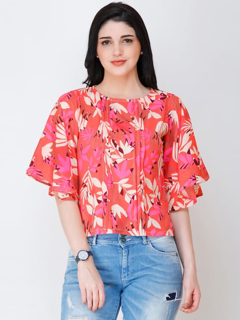 Cation Pink Floral Print Top