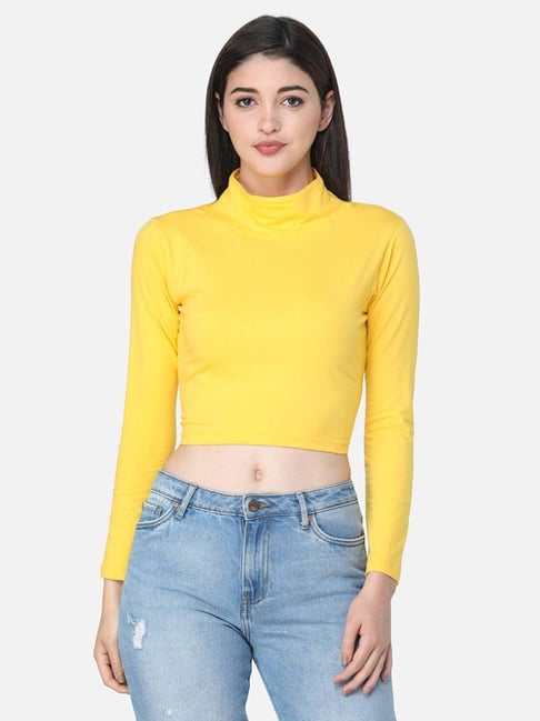 Cation Yellow Full Sleeves Top