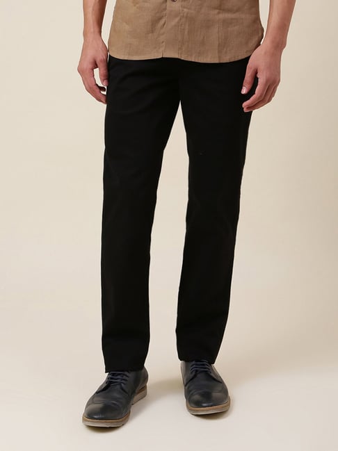 Buy Black Cotton Drawstring Pants for Men Online at Fabindia | 20054133
