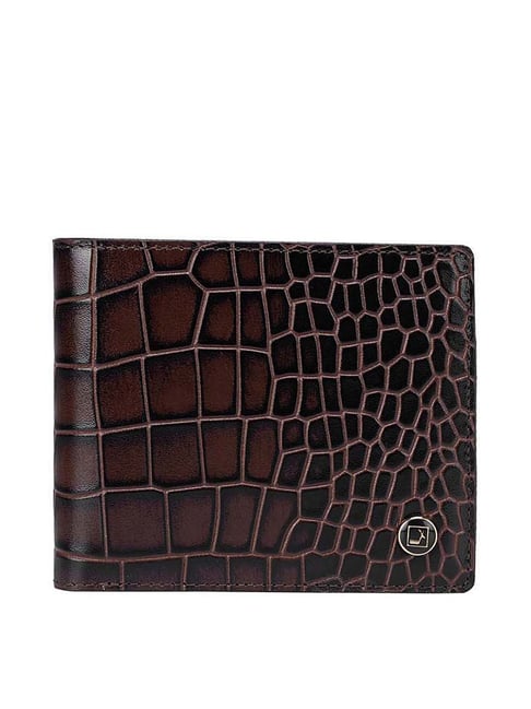 Buy Da Milano Brown Casual Leather Rfid Bi-Fold Wallet for Men