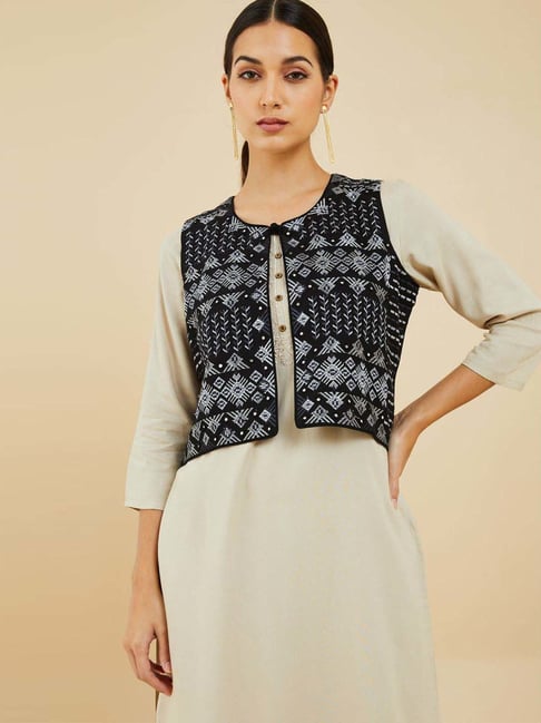 Ethnic deals sleeveless jacket