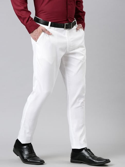 Loro Piana Chino Straight Leg Trousers in White for Men | Lyst