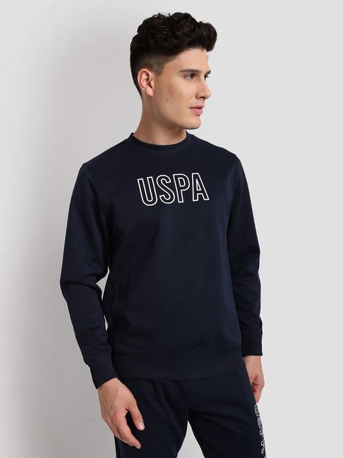 U S Polo Assn U.S. Polo Assn. Navy Regular Fit Round Neck Active Sweatshirt