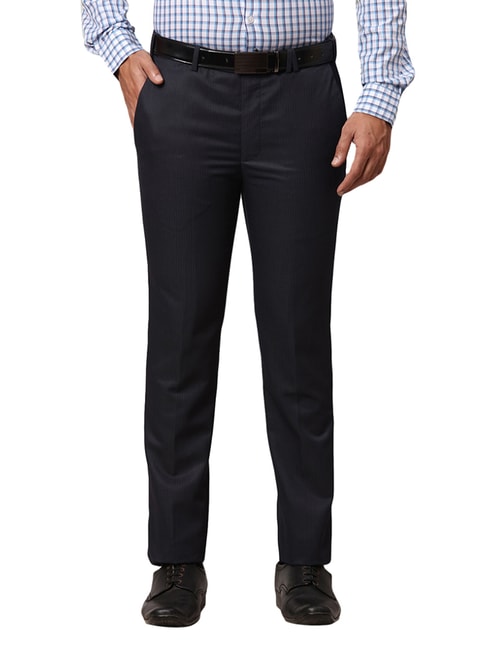 Perry Slim Fit Navy Blue Striped Pants – MenSuitsPage