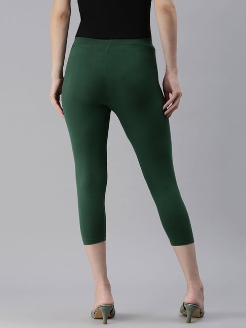 Buy Kryptic Maroon & Green Soild Crop Length Leggings - Pack Of 2 for  Women's Online @ Tata CLiQ