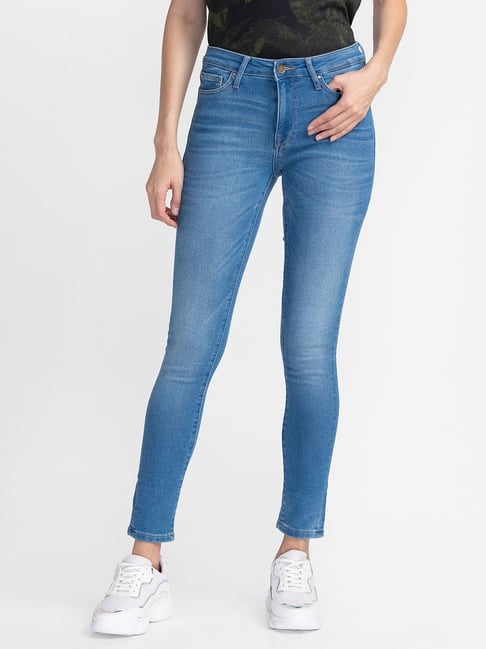 Spykar Blue Cotton Skinny fit Jeans-picture-24