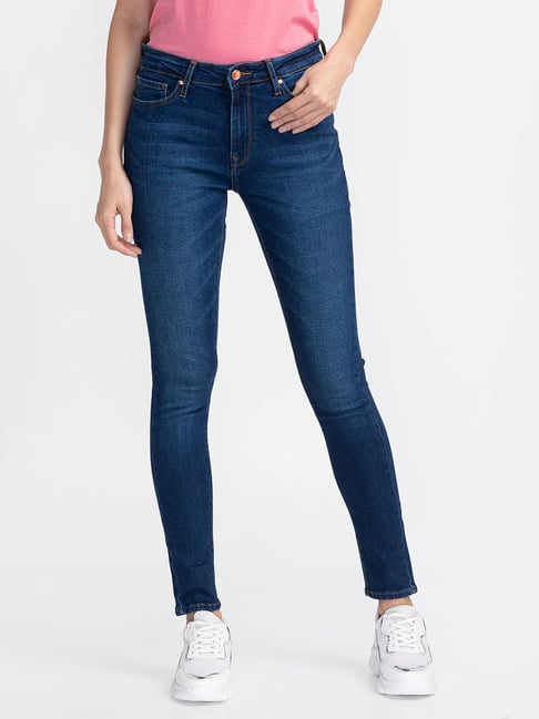 Spykar Blue Cotton Skinny fit Jeans-picture-26