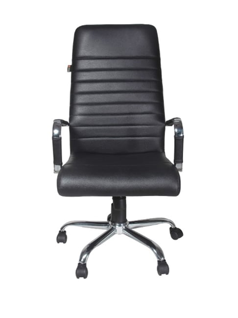 High back executive chair in black online leatherette black