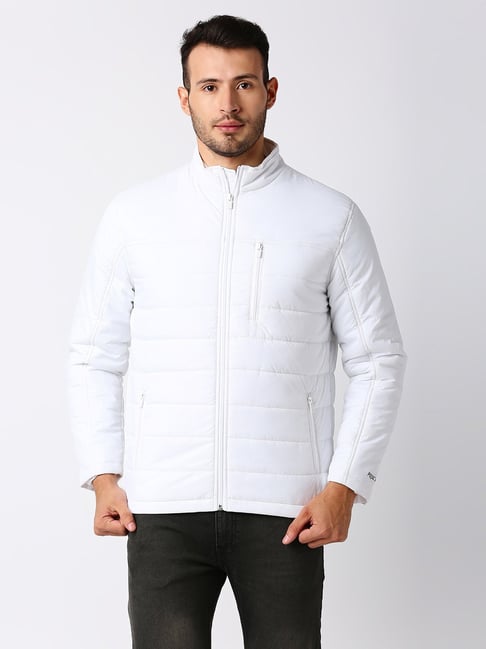 Buy PEPE White Polyester Elastic Drawstring Closure Regular Fit Mens Casual  Jacket | Shoppers Stop