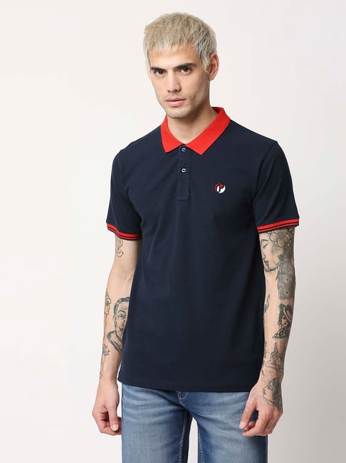 Pepe Jeans Navy Regular Fit Polo T-Shirt