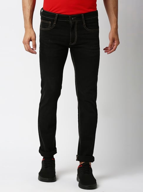 Pepe Jeans Black Slim Fit Lightly Washed Jeans