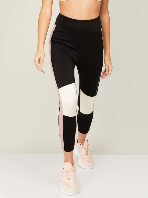 Buy KAPPA Black High Rise Tights for Women Online Tata CLiQ