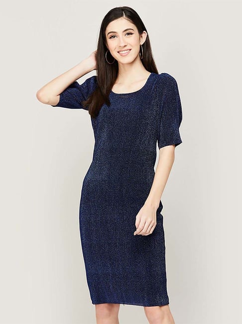 Code by Lifestyle Blue Shift Dress Price in India