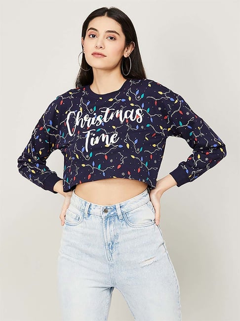 Topshop on sale cropped sweatshirt