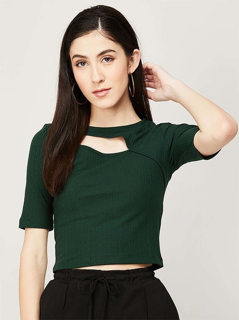 Ginger by Lifestyle Green Regular Fit Top Price in India