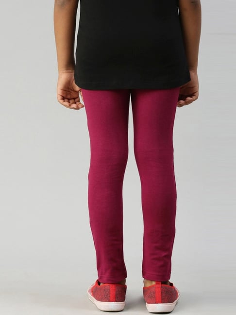 Kids hot sale maroon leggings