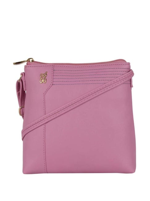 Baggit pink solid sling bag sale