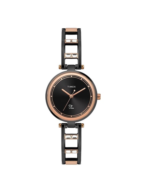 Timex Fria Women Black Round Analog Watch - TWEL15302-picture-30