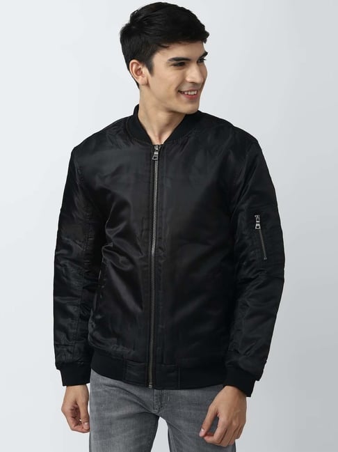 Buy Forever 21 Solid Black Solid Active Jackets Online