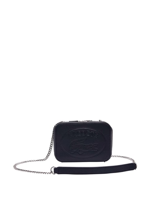 Buy Lacoste Navy Blue Croco Crew Small Shoulder Bag for Women