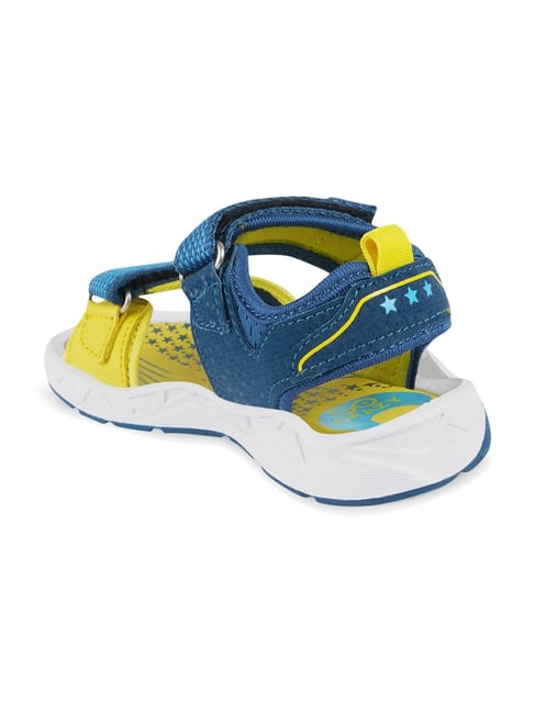 Buy Yellow Blue Strappy Sandals from Westside