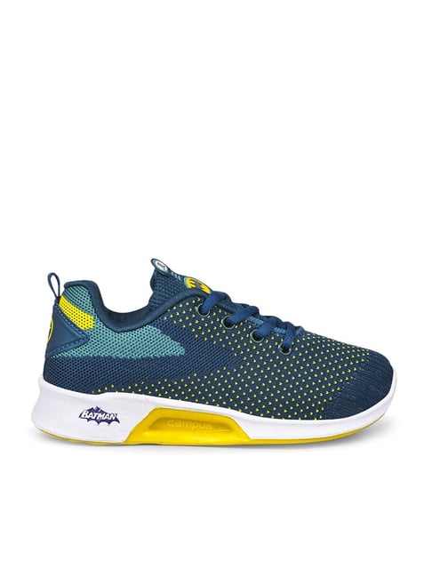 Campus Kids Navy & Lemon Yellow Running Shoes