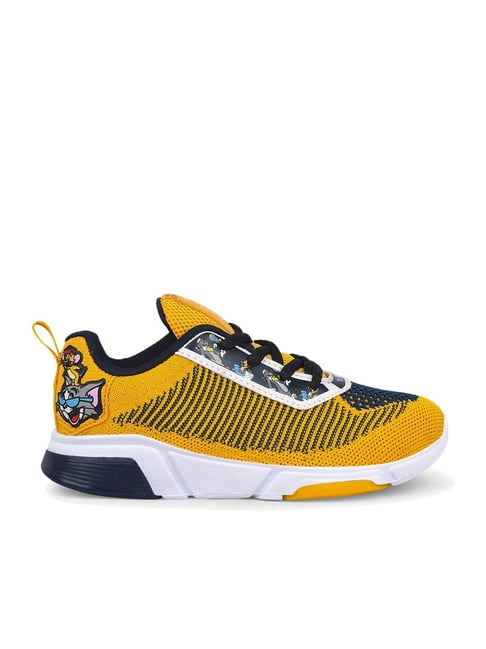 Campus Kids Mustard & Navy Running Shoes-picture-16