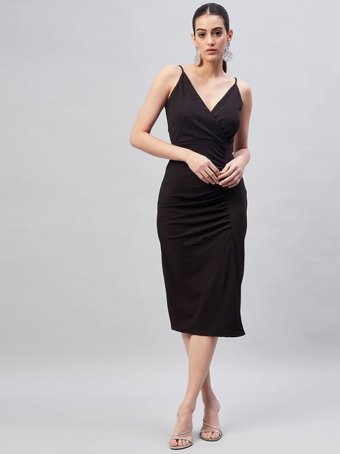 Buy Rare Black s Sheath Midi Dress for Women Online Tata CLiQ