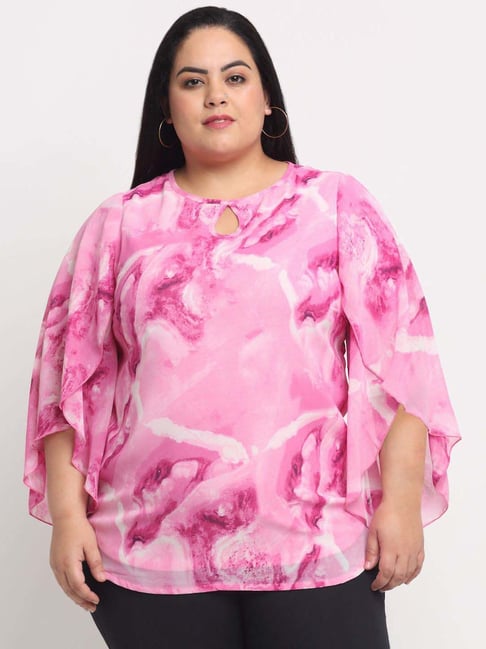 Melon by PlusS Pink Printed Top