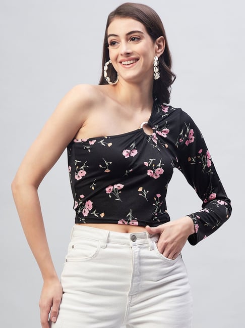 Buy Crop Top with Bodycon Skirt-Black for Women Online in India