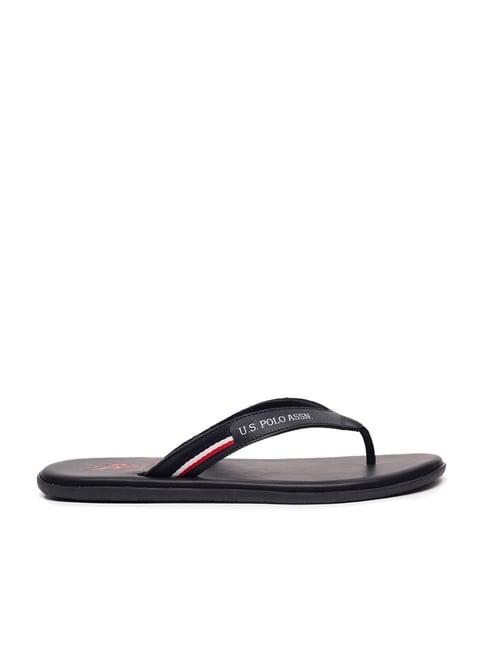 Buy U.S. Polo Assn. Men s WANOR Black Flip Flops for Men at Best