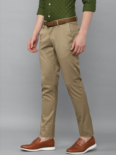 Buy Louis Philippe Sport Khaki Cotton Slim Fit Self Pattern Trousers for  Mens Online @ Tata CLiQ