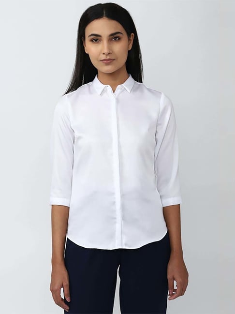 Van Heusen White Cotton Shirt Price in India