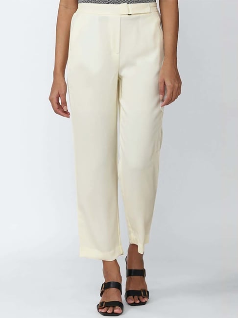 Womens Cream Trousers  MS