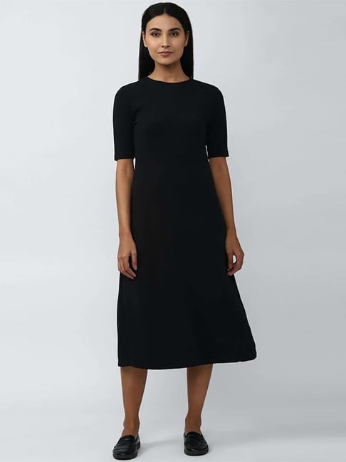 Van Heusen Black A-Line Dress Price in India